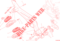 REPOSE PIEDS DROIT   PEDALE DE FREIN pour Ducati Hypermotard 2014