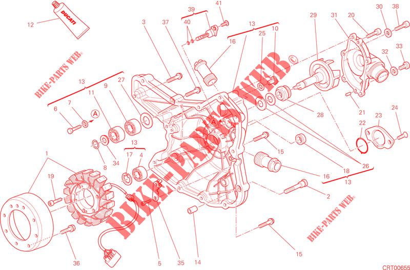 COUVERCLE / GENERATEUR pour Ducati Hypermotard 2014