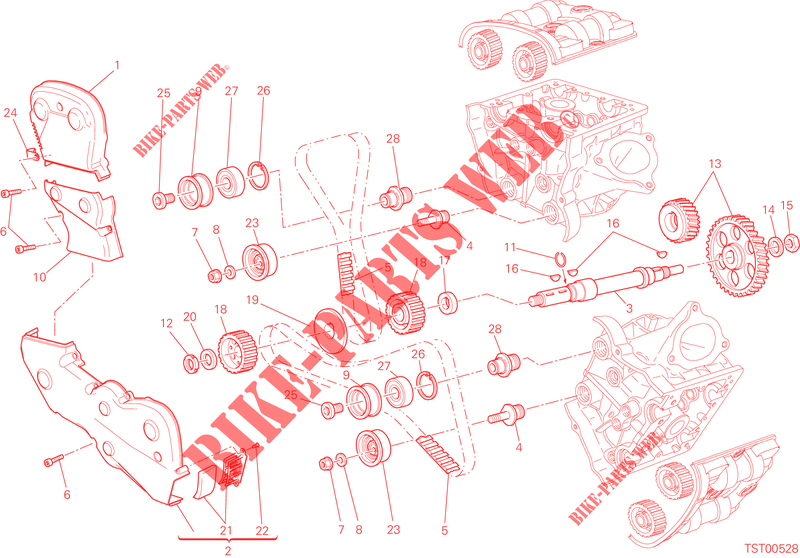 DISTRIBUTION pour Ducati Hypermotard 2014