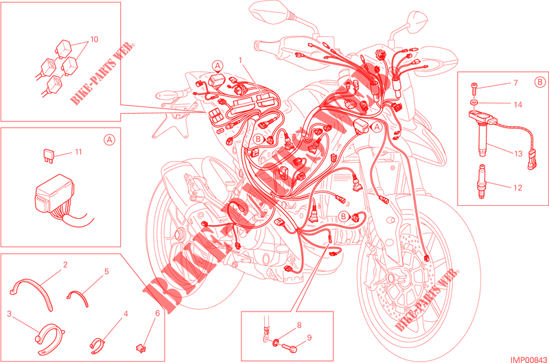 FAISCEAU ELECTRIQUE pour Ducati Hypermotard 2014