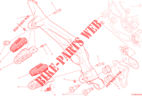 REPOSE PIEDS DROIT   PEDALE DE FREIN pour Ducati Hyperstrada 2014
