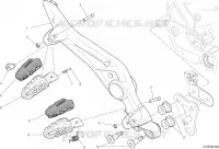 REPOSE PIEDS DROIT   PEDALE DE FREIN pour Ducati Hyperstrada 2014