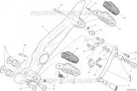 REPOSE PIEDS GAUCHE   SELECTEUR pour Ducati Hyperstrada 2014