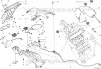 SUPPORT DE PLAQUE   FEU ARRIERE pour Ducati Hyperstrada 2014