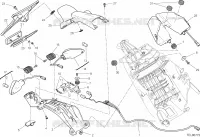 SUPPORT DE PLAQUE   FEU ARRIERE pour Ducati Hyperstrada 2014