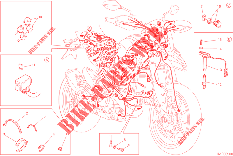 FAISCEAU ELECTRIQUE pour Ducati Hyperstrada 2014