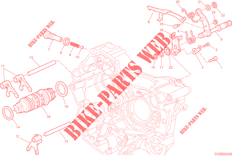 MECANISME DE SELECTION DE VITESSES pour Ducati Hyperstrada 2014