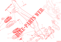 REPOSE PIEDS DROIT   PEDALE DE FREIN pour Ducati Hypermotard SP 2014