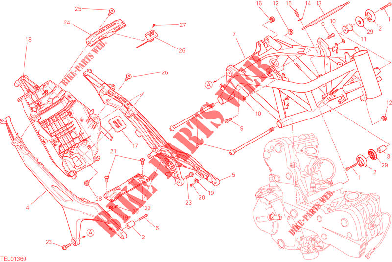 CADRE pour Ducati Hypermotard SP 2014