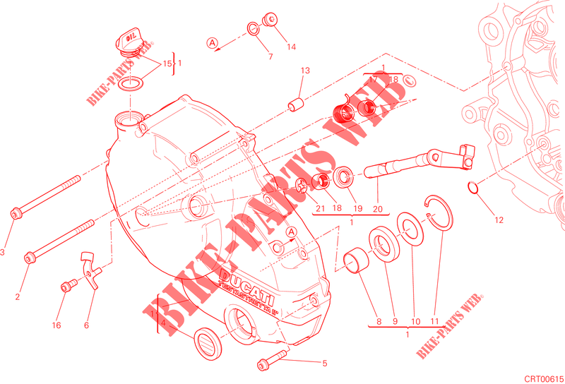 CARTER EMBRAYAGE pour Ducati Hypermotard SP 2014