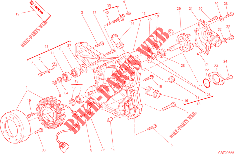 COUVERCLE / GENERATEUR pour Ducati Hypermotard SP 2014