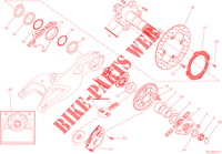MOYEU DE ROUE   CHAINE   DISQUE ARRIERE pour Ducati Hypermotard 2013