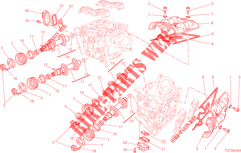 CULASSE: SYSTÈME DE DISTRIBUTION pour Ducati Hyperstrada 2013