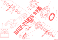 MOYEU DE ROUE   CHAINE   DISQUE ARRIERE pour Ducati Hypermotard SP 2013