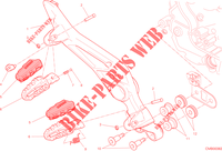 REPOSE PIEDS DROIT   PEDALE DE FREIN pour Ducati Hypermotard SP 2013