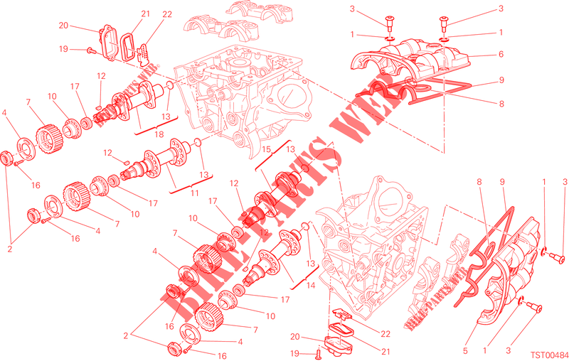 CULASSE: SYSTÈME DE DISTRIBUTION pour Ducati Hypermotard SP 2013