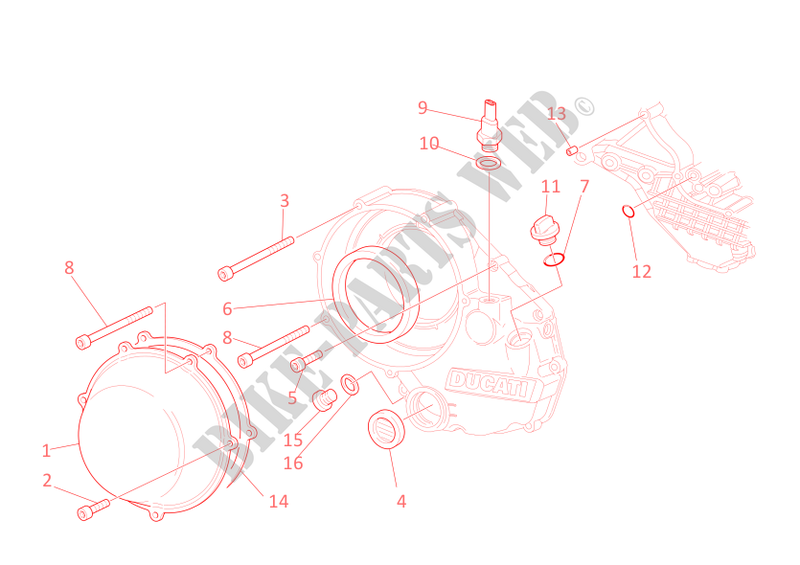 CARTER EMBRAYAGE pour Ducati 998 S Bayliss 2002