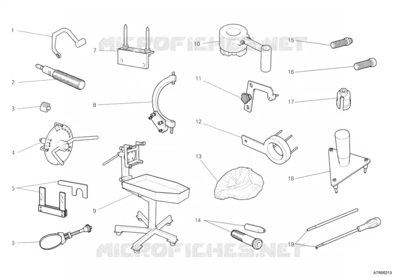 OUTILS SPECIAUX POUR MAINTENANCE (MOTEUR) 1 Ducati Moto Multistrada 2010 Multistrada 1200  Multistrada 1200