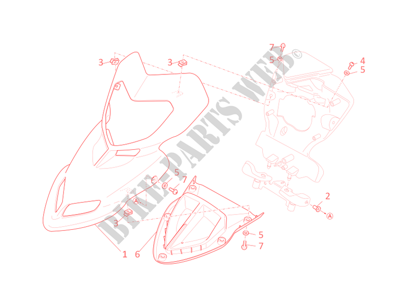 TETE DE FOURCHE pour Ducati Hypermotard 796 2012