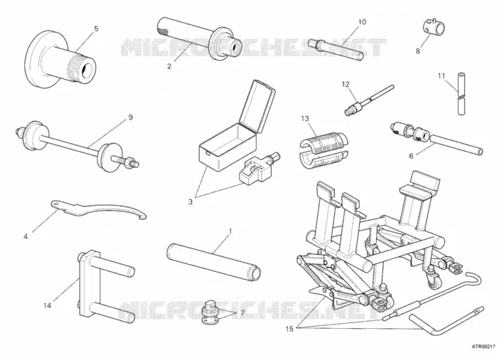 OUTILS SPECIAUX POUR MAINTENANCE (PARTIE CYCLE) Ducati Moto Hypermotard 2012 Hypermotard 1100 EVO  Hypermotard 1100 EVO