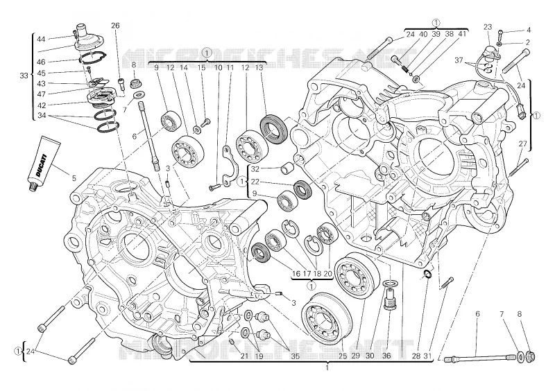 CARTER MOTEUR Ducati Moto Hypermotard 2011 Hypermotard 796  Hypermotard 796