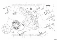 COUVERCLE / GENERATEUR pour Ducati Hypermotard 1100 EVO SP 2011