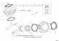 CYLINDRE   PISTON pour Ducati Hypermotard 1100 EVO SP 2011