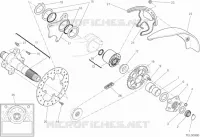 MOYEU DE ROUE   CHAINE   DISQUE ARRIERE pour Ducati Hypermotard 1100 EVO SP 2011