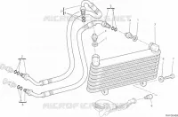 RADIATEUR D'HUILE pour Ducati Hypermotard 1100 EVO SP 2011