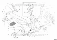 REPOSE PIEDS DROIT   PEDALE DE FREIN pour Ducati Hypermotard 1100 EVO SP 2011