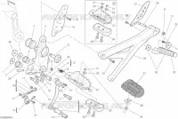 REPOSE PIEDS GAUCHE   SELECTEUR pour Ducati Hypermotard 1100 EVO SP 2011