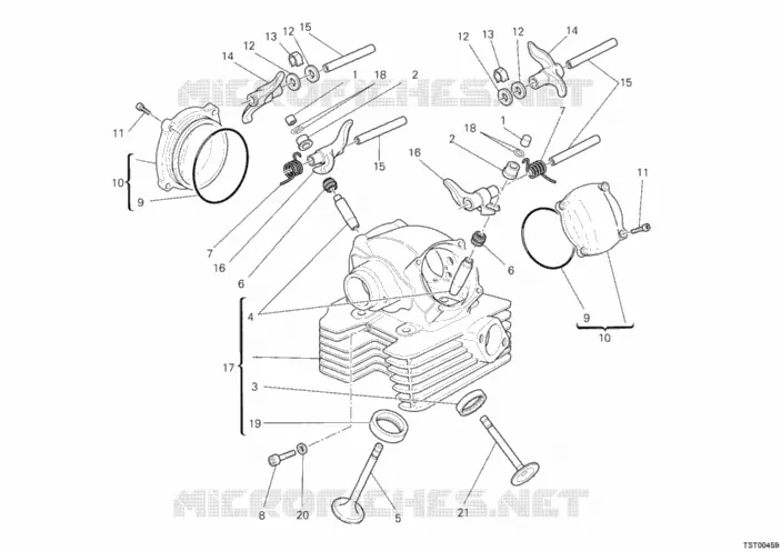 CULASSE VERTICALE Ducati Moto Hypermotard 2011 Hypermotard 1100 EVO SP  Hypermotard 1100 EVO SP
