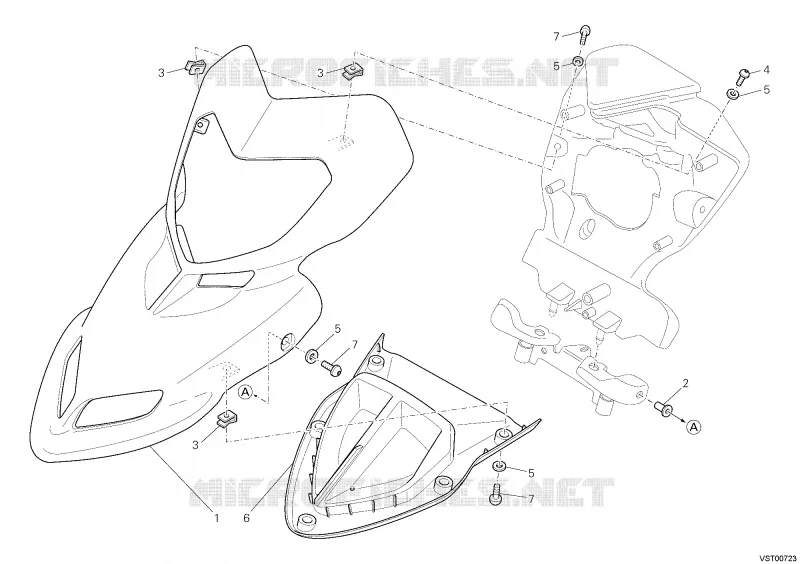 TETE DE FOURCHE Ducati Moto Hypermotard 2010 Hypermotard 1100 EVO  Hypermotard 1100 EVO