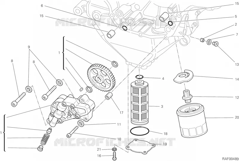 POMPE A HUILE - FILTRE Ducati Moto Streetfighter 2014 Streetfighter 848  Streetfighter 848