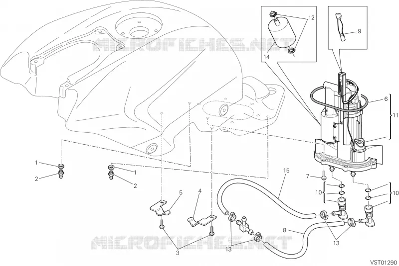POMPE A ESSENCE Ducati Moto Streetfighter 2013 Streetfighter 1098S  Streetfighter 1098S