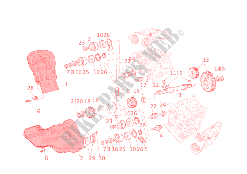 SYSTÈME DE DISTRIBUTION pour Ducati Streetfighter 1098S 2012