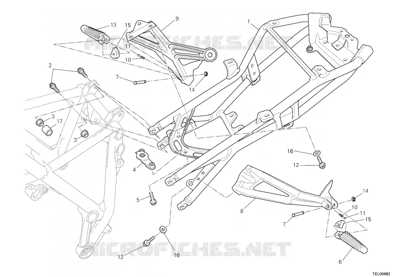 BOUCLE ARRIERE DE CADRE Ducati Moto Streetfighter 2011 Streetfighter S  Streetfighter S