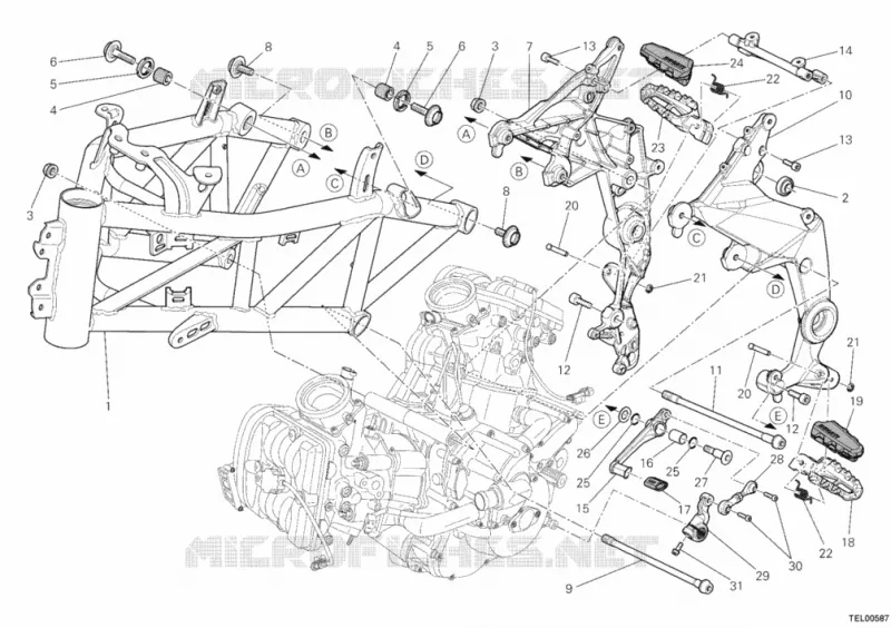 CADRE Ducati Moto Multistrada 2010 Multistrada 1200 S Touring  Multistrada 1200 S Touring
