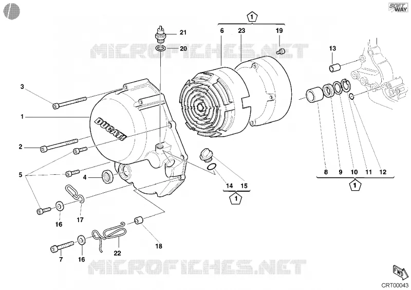 CARTER EMBRAYAGE Ducati Moto Supersport 2002 Supersport 750 S  Supersport 750 S