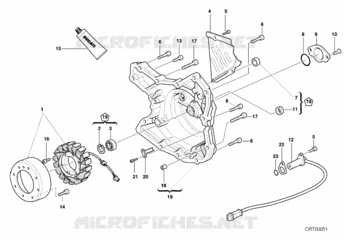 COUVERCLE / GENERATEUR Ducati Moto Supersport 2001 750 S  750 S