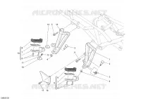 REPOSE PIEDS DROIT   PEDALE DE FREIN pour Ducati ST3 S ABS 2007