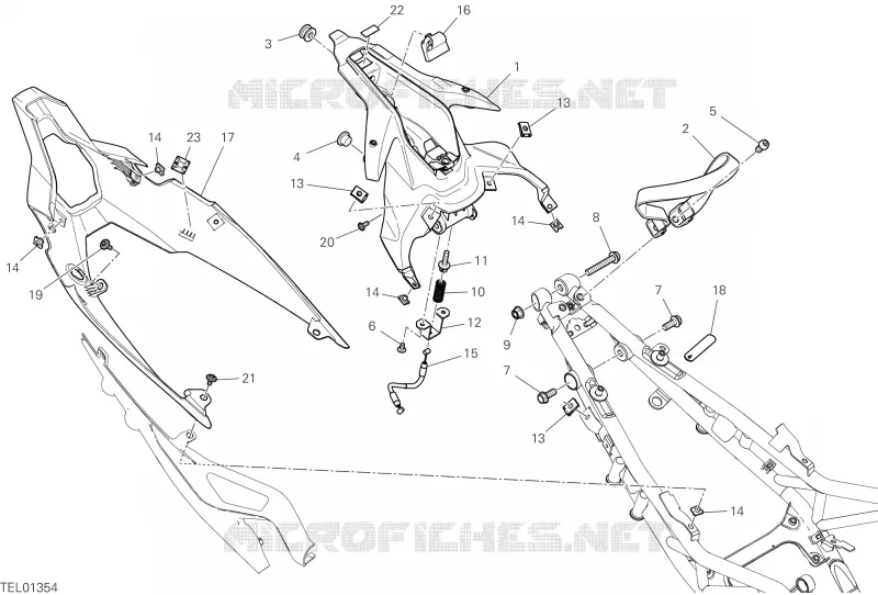 CARÉNAGE ARRIERE Ducati Moto Multistrada 2008 Multistrada 1100  Multistrada 1100