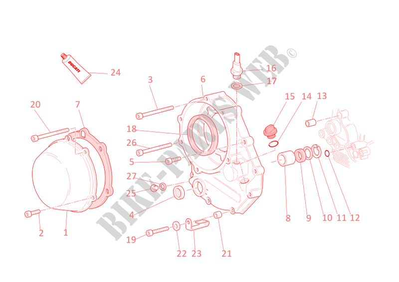 CARTER EMBRAYAGE pour Ducati ST4 S ABS 2004