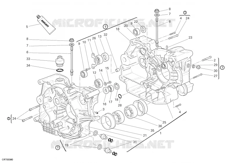 CARTER MOTEUR Ducati Moto Multistrada 2008 Multistrada 1100 S  Multistrada 1100 S