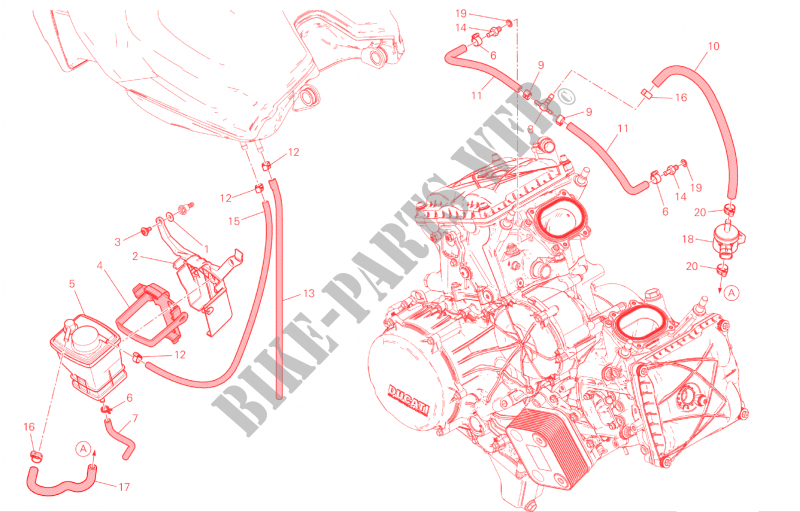EVAPORATIVE EMISSION SYSTEM (EVAP) pour Ducati 959 Panigale  2016