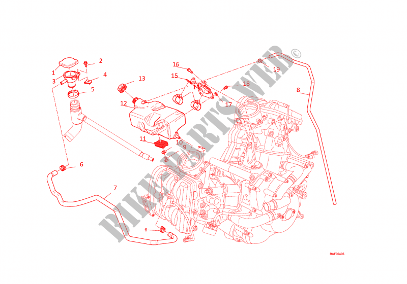 VASE D'EXPANSION pour Ducati Diavel Carbon 2016