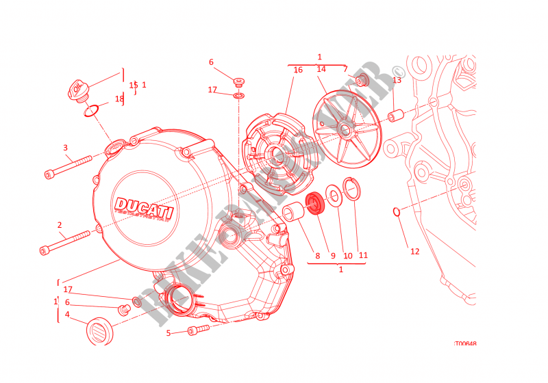 CARTER EMBRAYAGE pour Ducati Monster 1200  2016