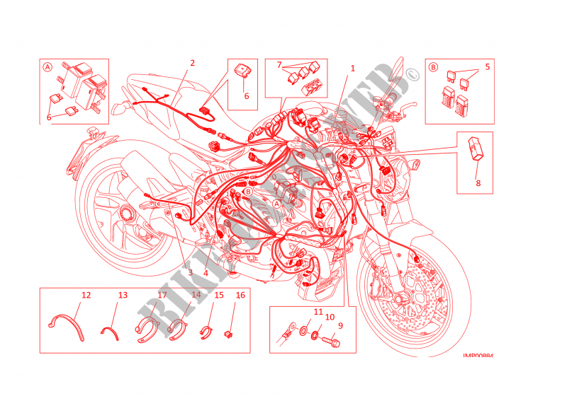 FAISCEAU ELECTRIQUE pour Ducati Monster 1200  2016