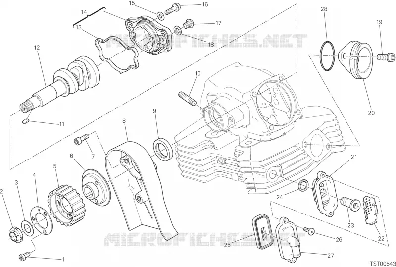 CULASSE VERTICALE - DISTRIBUTION Ducati Moto Monster 2017 Monster 797  Monster 797