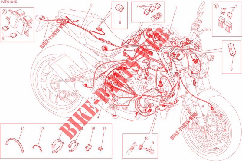 FAISCEAU ELECTRIQUE pour Ducati Monster 821 2017